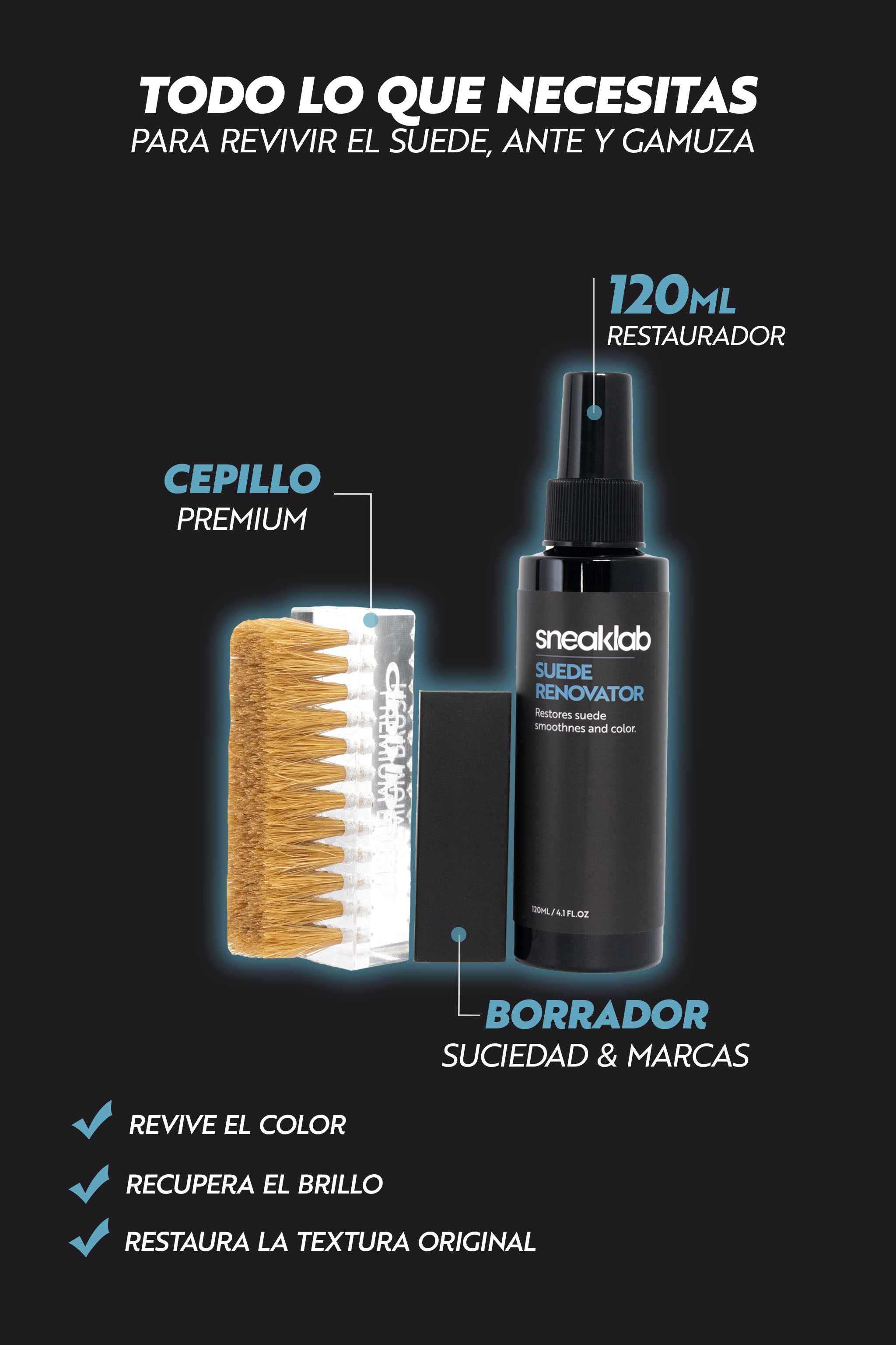Kit limpieza suede